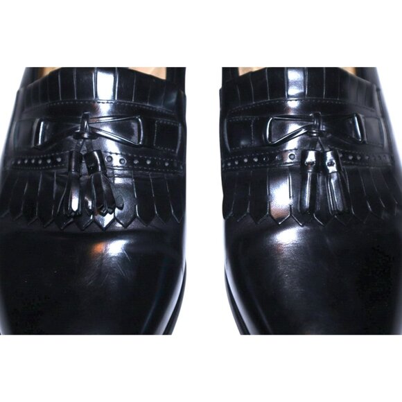 Stacy Adams Black Tassel Kiltie Loafers 14W Classic Preppy Old Money - Picture 4 of 8